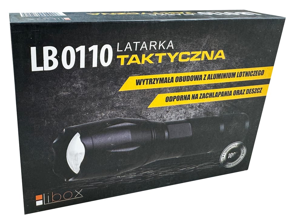 Latarka taktyczna LED T6 1000lm z zoomem Linbox LB0110