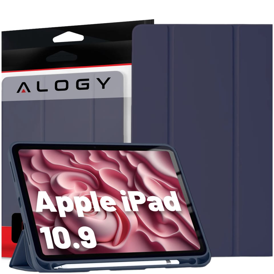 Etui do Apple iPad 10gen. 10.9" 2022 obudowa na tablet Alogy Smart Case Pencil Holder Granatowe