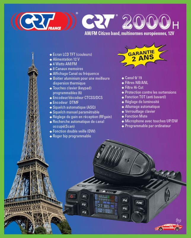 Radio CB CRT 2000 H 12V AM/FM export