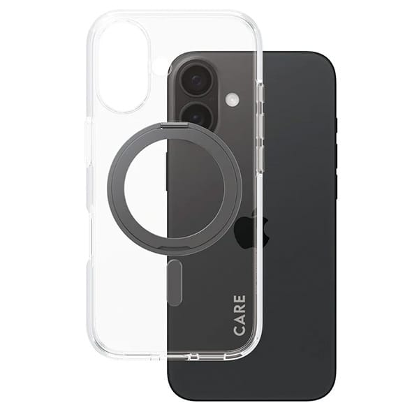 CARE by PanzerGlass Feature Kickstand Case iPhone 16 Plus 6,7" czarny/black MagSafe 1323