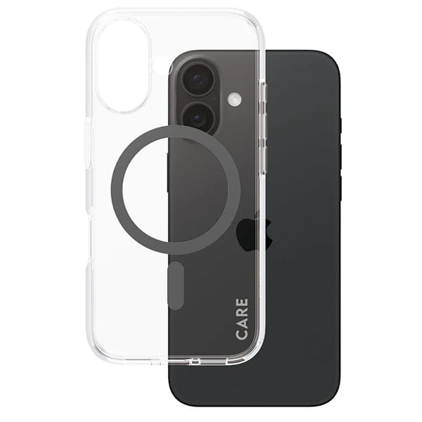 CARE by PanzerGlass Case Flagship Black MagSafe iPhone 16 | CARE