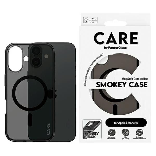 Etui CARE by PanzerGlass Flagship Case   iPhone 16 6.1" dymny/smokey MagSafe 1349