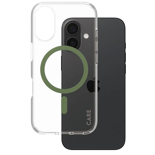 Etui CARE by PanzerGlass Flagship Case   iPhone 16 6.1" zielony/green MagSafe 1369