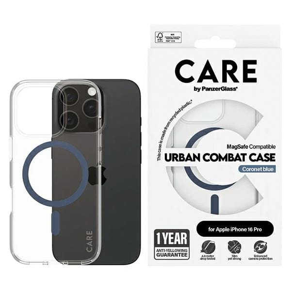 Etui CARE by PanzerGlass Flagship Case   iPhone 16 Pro 6,3" niebieski/blue MagSafe 1366