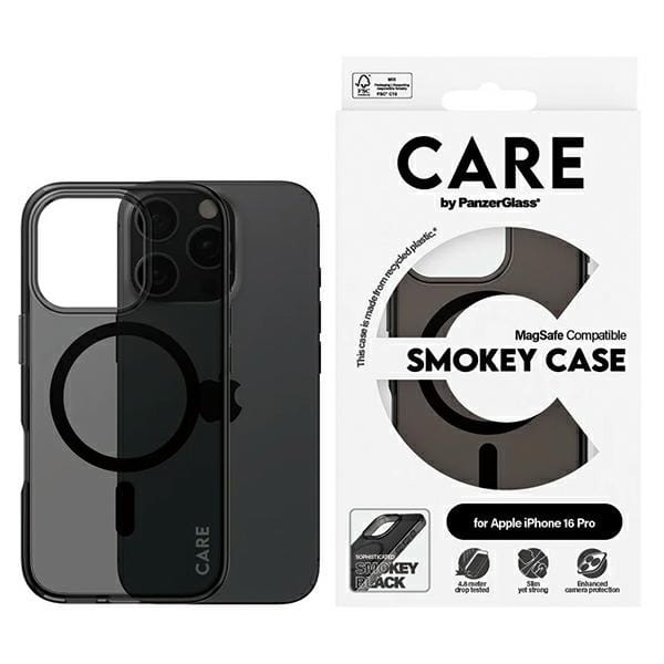 Etui CARE by PanzerGlass Flagship Case   iPhone 16 Pro 6.3" dymny/smokey MagSafe 1350
