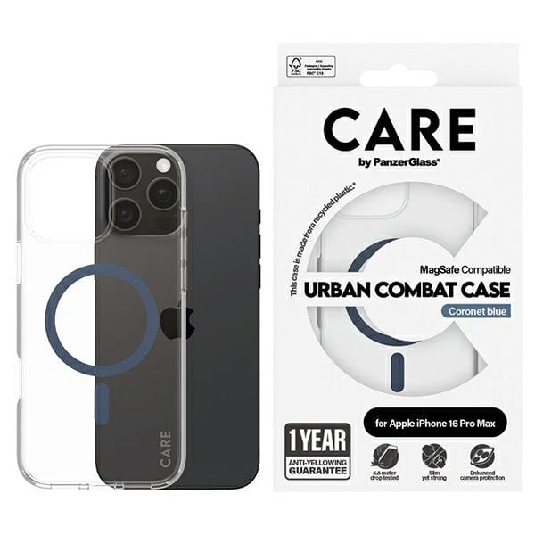 Etui CARE by PanzerGlass Flagship Case   iPhone 16 Pro Max 6,9" niebieski/blue MagSafe 1368