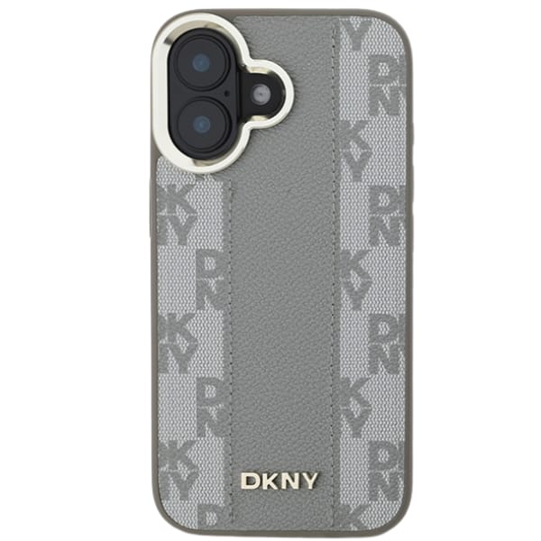 DKNY DKHMP14XPCPVSLE iPhone 14 Pro Max6.7" beżowy/beige hardcase Leather Checkered Mono Pattern MagSafe