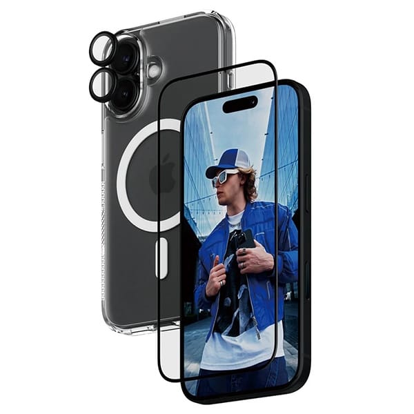 PanzerGlass Bundle 3in1 iPhone 16 6.1"D3O Hardcase + Screen Protector UWF+ Lens B1291+2861+1283