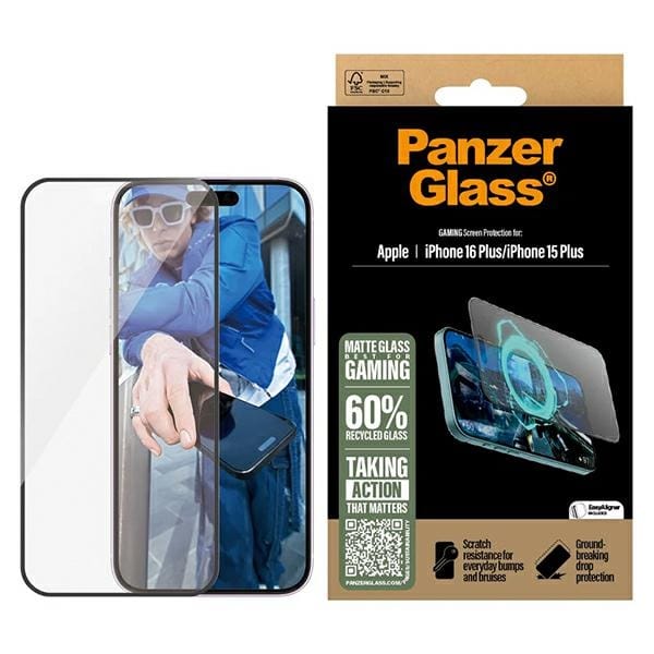 PanzerGlass Gaming Screen ProtectoriPhone 16 Plus / 15 Plus 6.7" Ultra-Wide Fit 2859