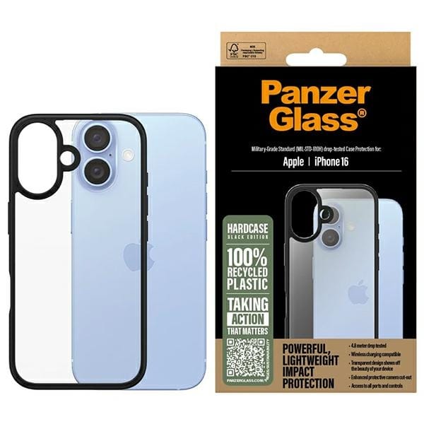 PanzerGlass HardCase iPhone 16 6.1"czarny/black 1295