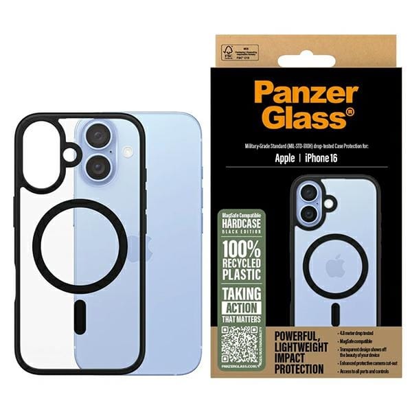 PanzerGlass HardCase iPhone 16 6.1"czarny/black MagSafe 1301