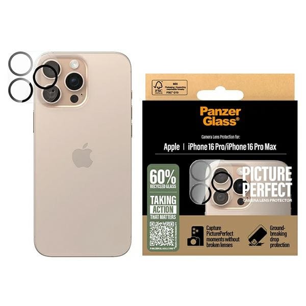 PanzerGlass PicturePerfect LensProtector iPhone 16 Pro 6.3" / 16 Pro Max 6.9" 1280