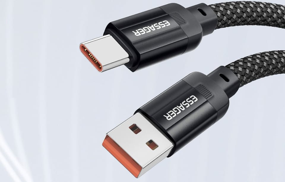 Kabel USB do USB-C, Essager, EXCT-YS01-P, 100W, 1m (czarny)