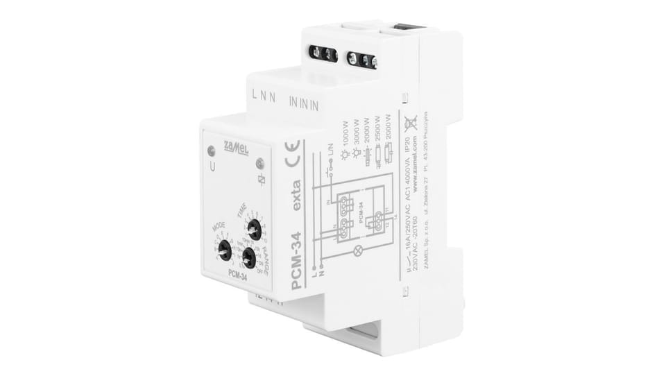 Przekaźnik czasowy przełączany w zerze wielofunkcyjny 230V AC PCM-34 ...