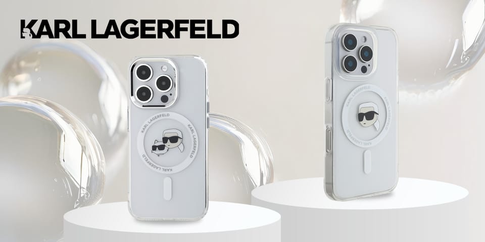 Karl Lagerfeld KLHMP14XHLSKCH iPhone 14 Pro Max 6.7" biały/white hardcase IML Metal Karl&Choupette Head MagSafe