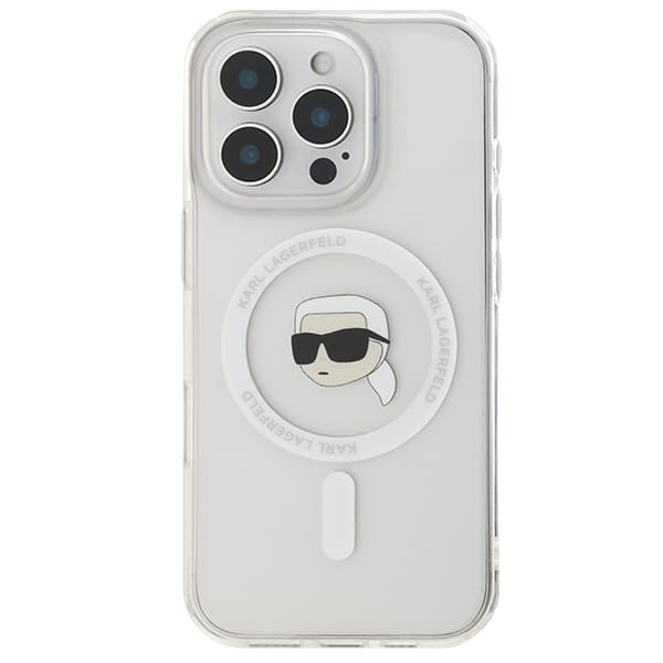 Karl Lagerfeld KLHMP16MHLSKIH iPhone 16 Plus 6.7" biały/white hardcase IML Metal Karl Head MagSafe