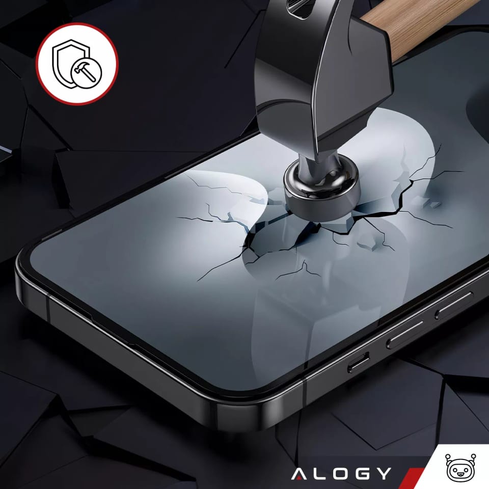 3w1 Zestaw Etui Hybrydowe + Szkło hartowane do Apple iPhone 16 obudowa ochronna Hybrydowe MagSafe z ochroną obiektywu case na telefon Alogy 3in1 Case Pack Granatowe