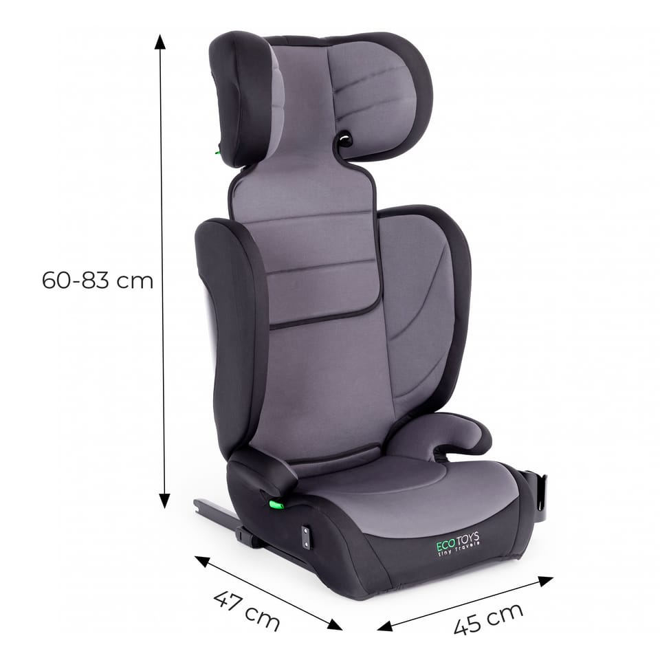 Fotelik samochodowy ISOFIX dla dzieci od 100 cm miejsce na napoje ECOTOYS