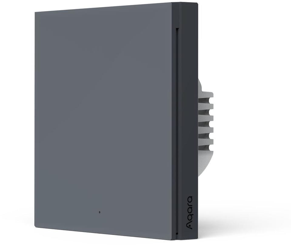 AQARA SMART WALL SWITCH H1 GREY (NO NEUTRAL, SINGLE ROCKER)