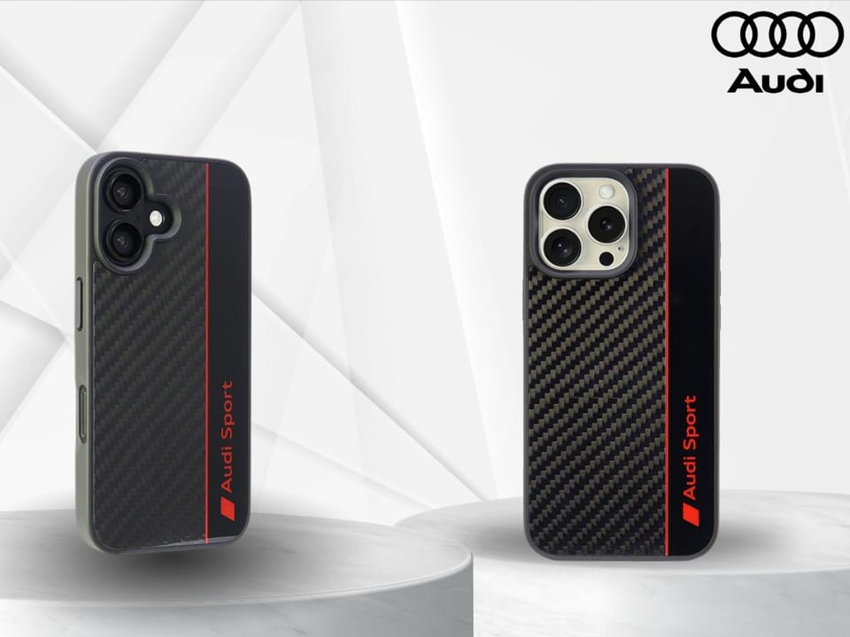 Audi Carbon Fiber Stripe iPhone 16 Pro Max 6.9" czarny/black hardcase AUS-TPUPCIP16PM-R8/D1-BK