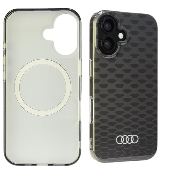Audi IML Stitching Pattern MagSafe iPhone 16 6.1" czarny/black hardcase AU-IMLMIP16-Q5/D3-BK