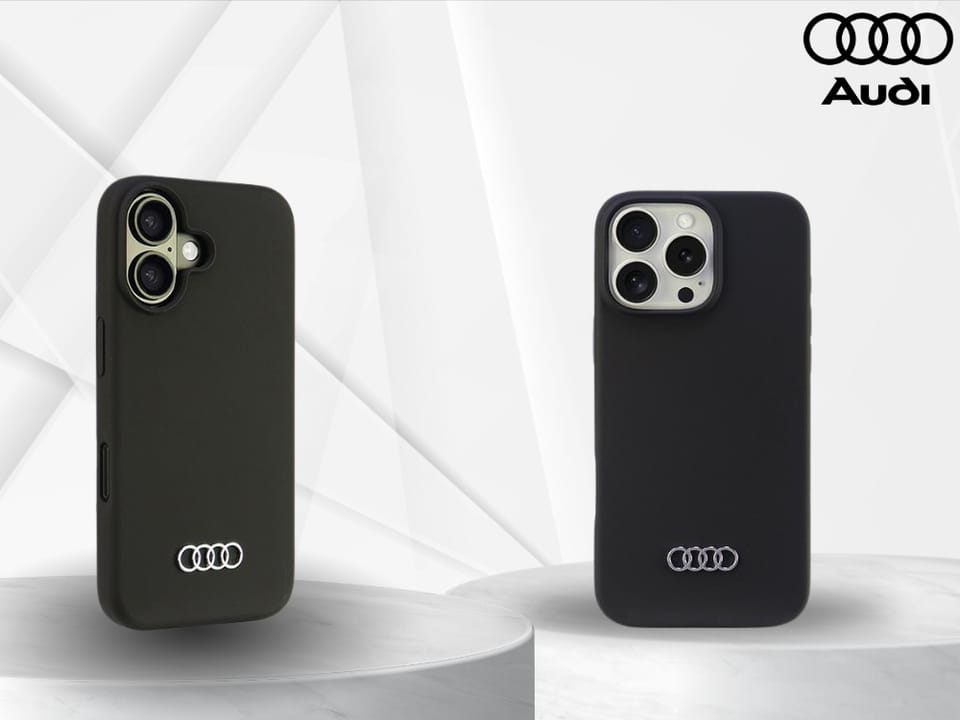 Audi Silicone Case iPhone 16 6.1" czarny/black hardcase AU-LSRIP16-Q3/D1-BK