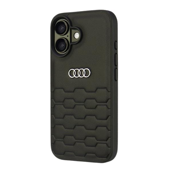 Audi Synthetic Leather iPhone 16 Plus 6.7" czarny/black hardcase AU-TPUPCIP16M-GT/D2-BK