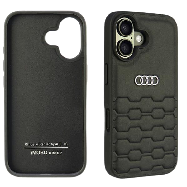 Audi Synthetic Leather iPhone 16 Plus 6.7" czarny/black hardcase AU-TPUPCIP16M-GT/D2-BK