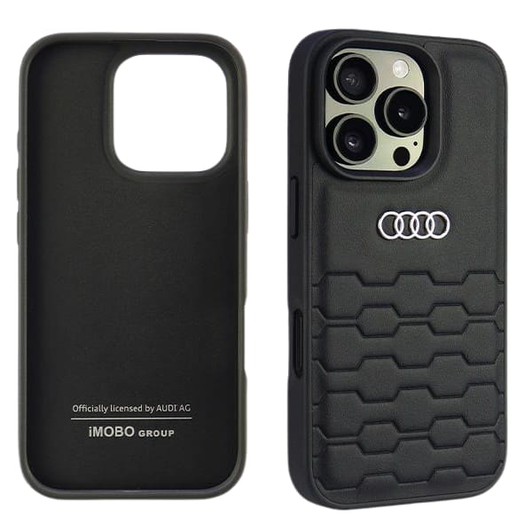 Audi Synthetic Leather iPhone 16 Pro Max 6.9" czarny/black hardcase AU-TPUPCIP16PM-GT/D2-BK