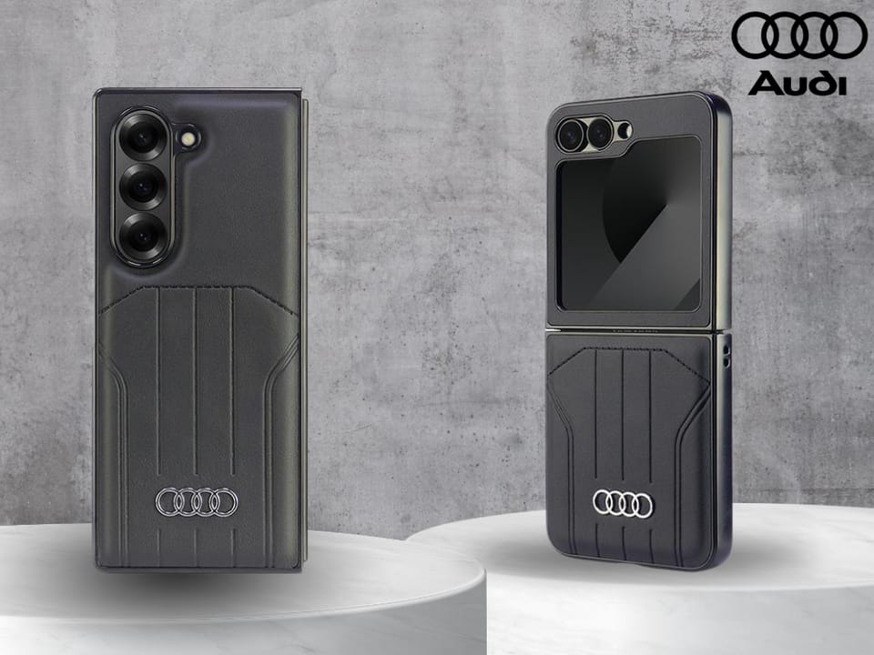 Audi Synthetic Leather MagSafe Z Fold6 F956 czarny/black hardcase AU-TPUPCMFold6-Q5/D1-BK