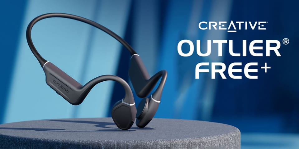 Creative Słuchawki bezprzewodoweOutlier Free Plus szaro-czarny/grey-black Bluetooth 5.3