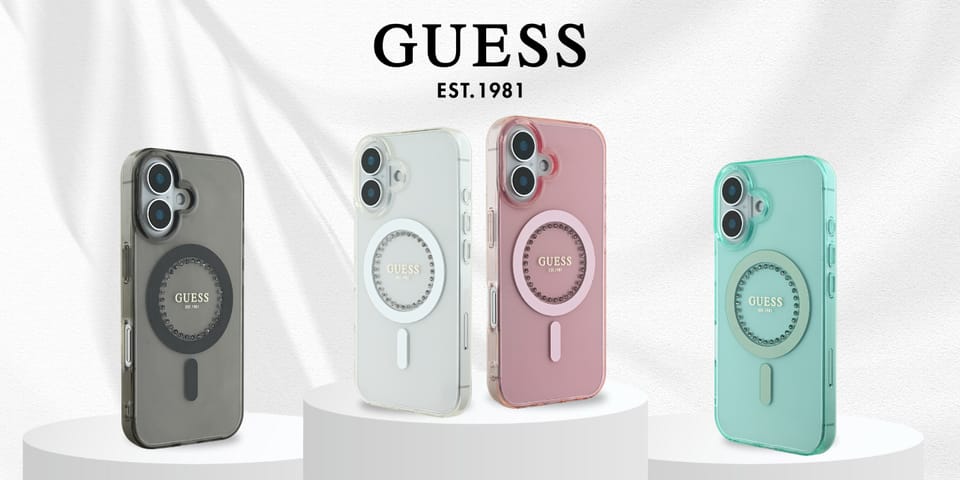 Guess GUHMP16XPFTDTEP iPhone 16 Pro Max 6.9" różowy/pink hardcase IML Rhinestones MagSafe