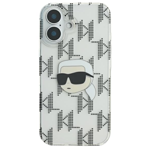 Karl Lagerfeld KLHCP16XHKLPKHT iPhone 16 Pro Max 6.9" przezroczysty/transparent hardcase IML Karl Head Electroplated