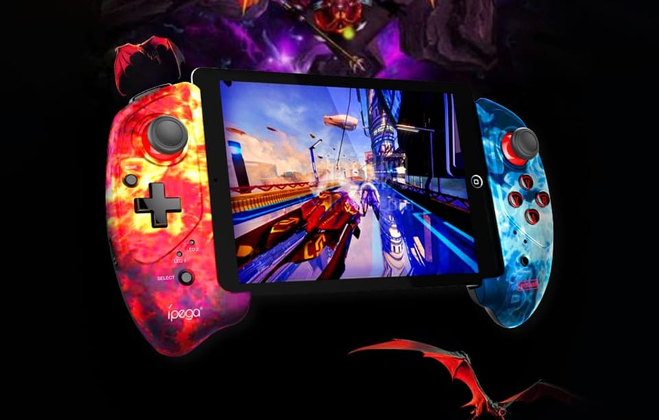 Kontroler bezprzewodowy / GamePad iPega PG-9083B z uchwytem na telefon (flame)