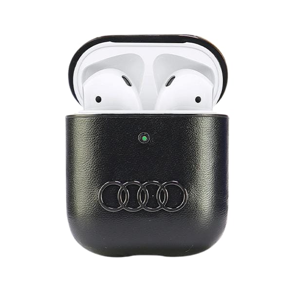 Audi Leather Big Logo AirPods 1/2 cover   czarny/black AU-AP-GT/D3-BK