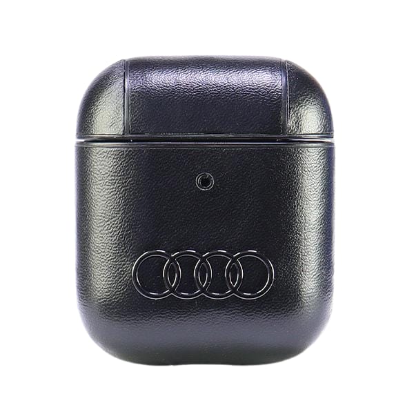 Audi Leather Big Logo AirPods 1/2 cover   czarny/black AU-AP-GT/D3-BK