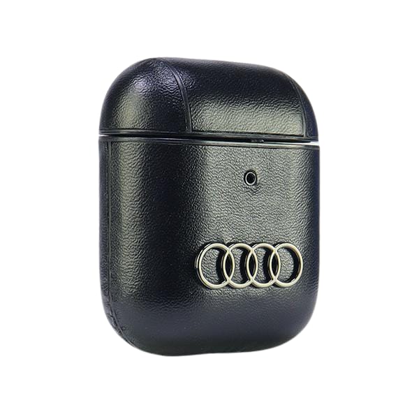 Audi Leather Big Logo AirPods 1/2 cover   czarny/black AU-AP-GT/D3-BK