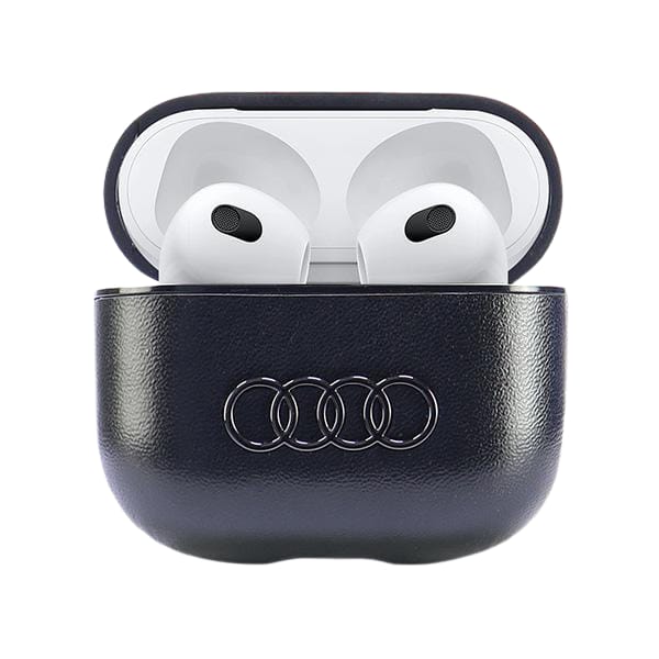 Audi Leather Big Logo AirPods Pro 2 cover czarny/black AU-APP2-GT/D3-BK