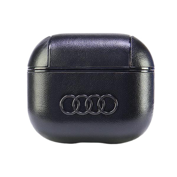 Audi Leather Big Logo AirPods Pro 2 cover czarny/black AU-APP2-GT/D3-BK