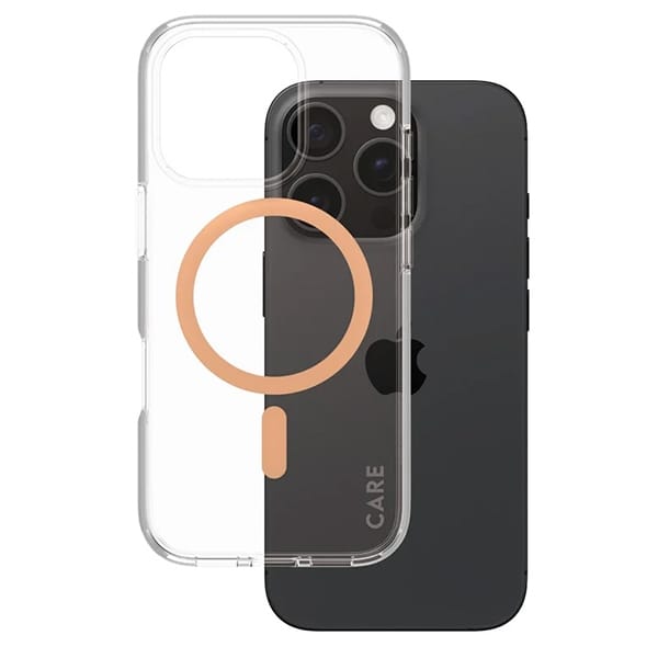 Etui CARE by PanzerGlass Flagship Case   iPhone 16 Pro 6,3" brzoskwiniowy/peachy MagSafe 1374