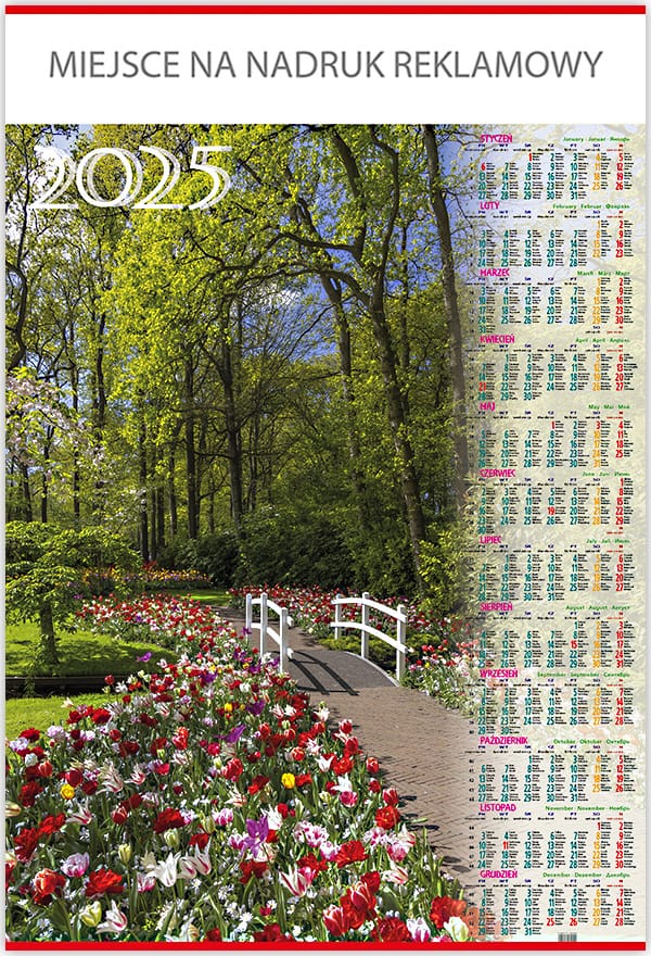 Kalendarz Plakatowy B1, P04 PARK 67x98cm TELEGRAPH