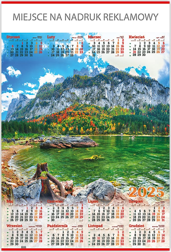 Kalendarz Plakatowy B1, P06 JEZIORO 67x98cm TELEGRAPH