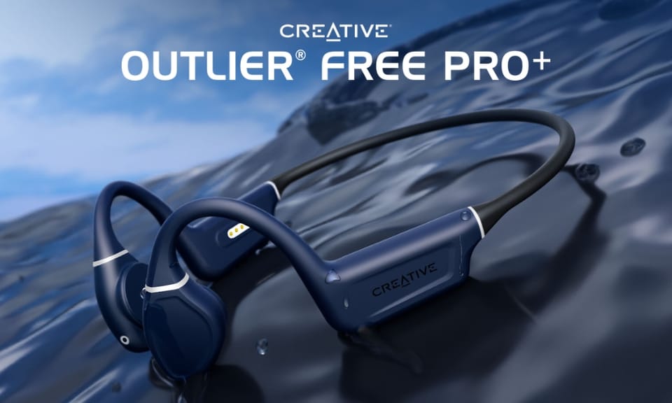 Creative Słuchawki bezprzewodowe          z przewodnictwem kostnym Outlier Free Pro Plus czarny/black Bluetooth 5.3