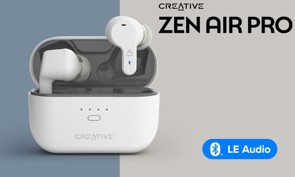 Creative Słuchawki bezprzewodowe Zen Air Pro czarny/black Bluetooth LE Audio ANC