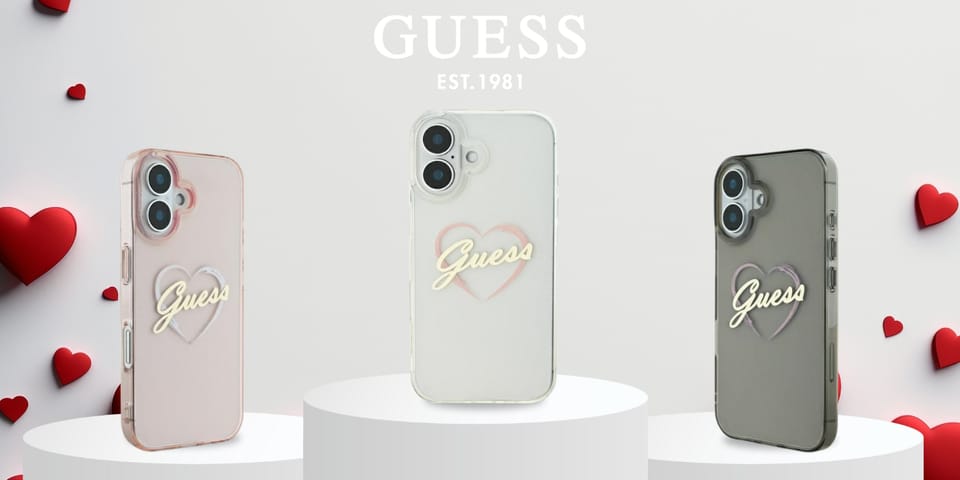 Guess GUHCP16MHCHGSPK iPhone 16 Plus 6.7" czarny/black hardcase IML Heart