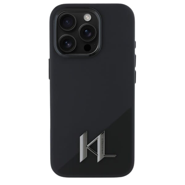 Karl Lagerfeld KLHMP16SSCMKMPCK iPhone    16 6.1" czarny/black hardcase Silicone Shadow Metal Initial MagSafe