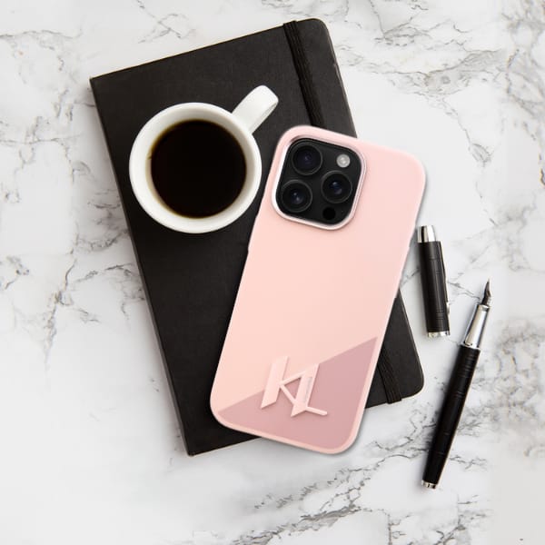 Karl Lagerfeld KLHMP16SSCMKMPCH iPhone    16 6,1" biały/white hardcase Silicone Initial Metal Logo MagSafe