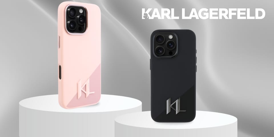 Karl Lagerfeld KLHMP16XSCMKMPCH iPhone    16 Pro Max 6,9" biały/white hardcase Silicone Initial Metal Logo MagSafe