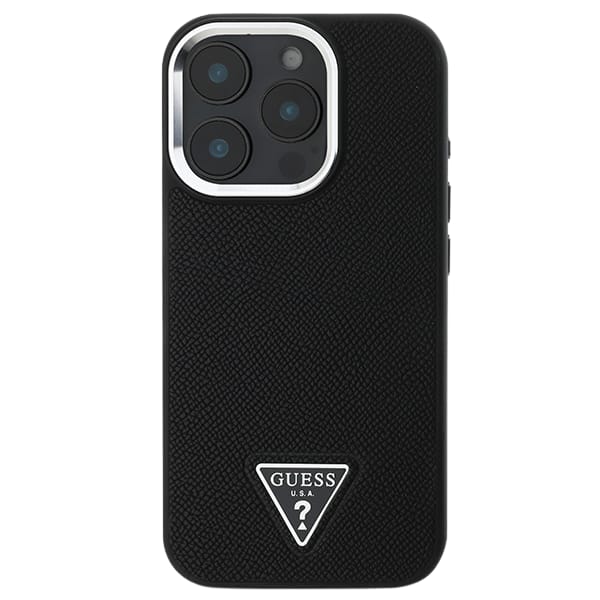 Guess GUHMP16XPGTSPSK iPhone 16 Pro Max   6.3" czarny/black hardcase Grained Triangle MagSafe