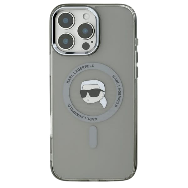 Karl Lagerfeld KLHMP16LHLSKIK iPhone 16 Pro 6.3" czarny/black hardcase IML Metal Karl Head MagSafe